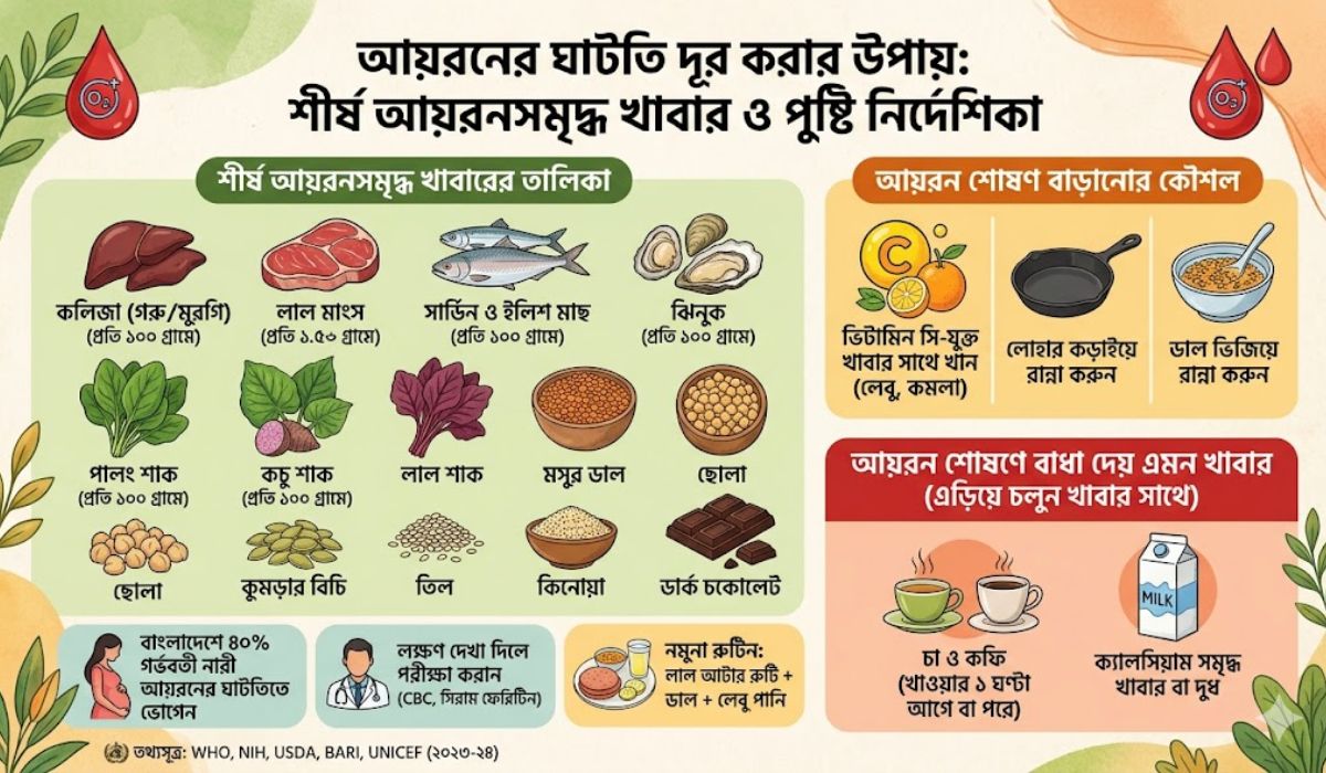 আয়রনসমৃদ্ধ খাবার
