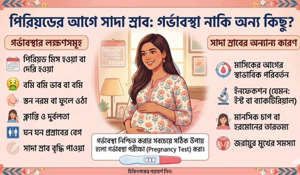 পিরিয়ডের আগে সাদা স্রাব