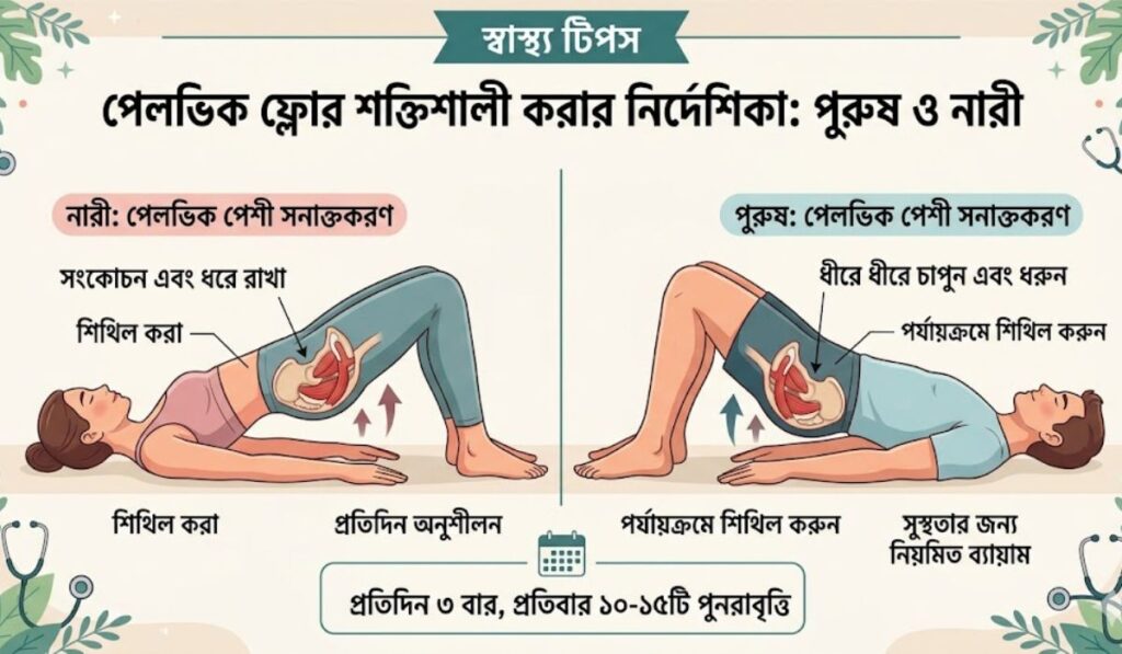 পেলভিক ফ্লোর শক্তিশালী করার উপায়