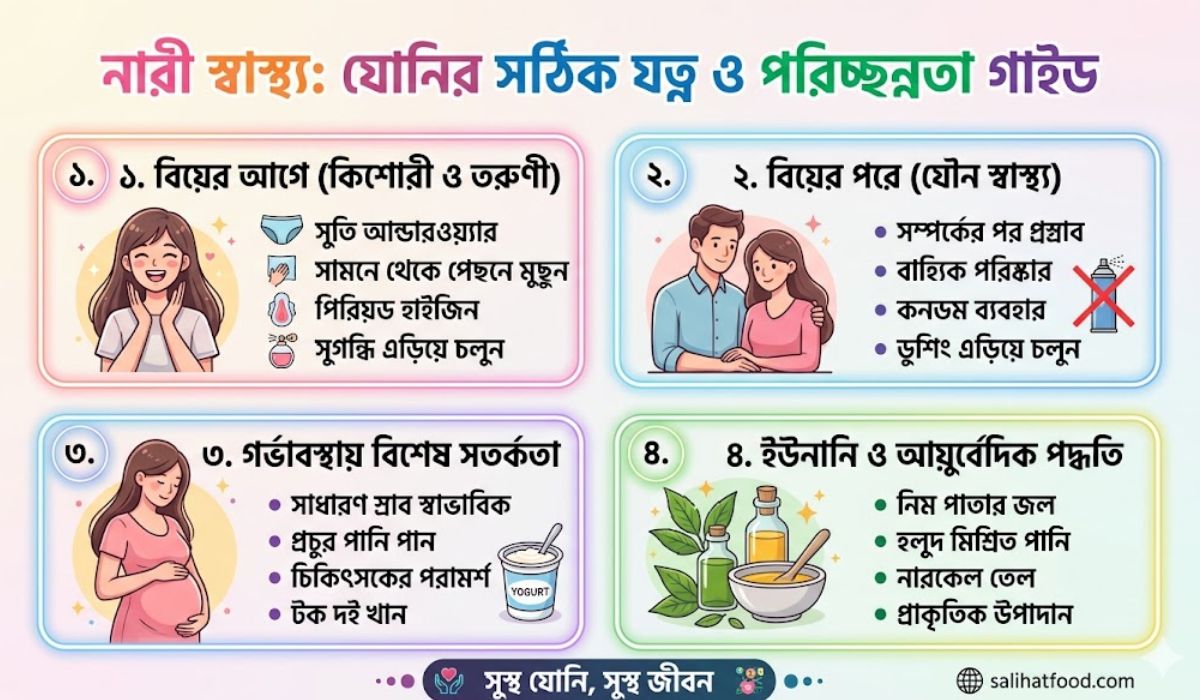 মেয়েদের যোনির যত্ন: বিয়ের আগে, বিয়ের পরে ও গর্ভাবস্থায় সঠিক পরিষ্কার পদ্ধতি