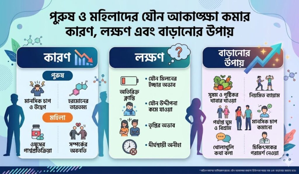যৌন আকাঙ্ক্ষা কমার কারণ