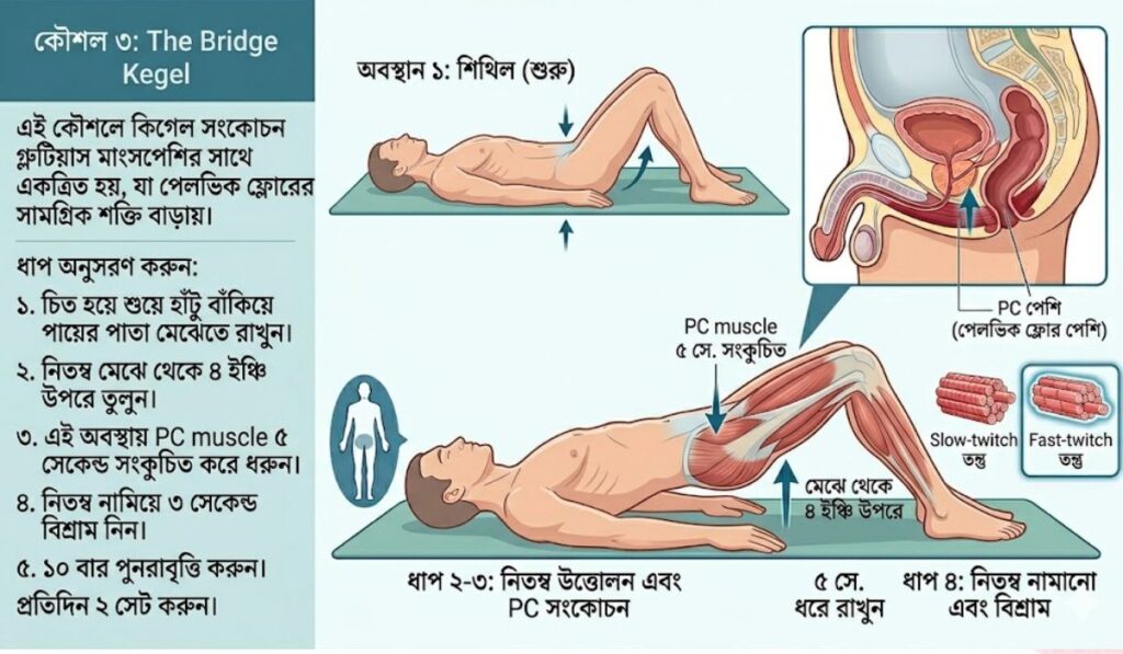 দ্রুত বীর্যপাতের সমস্যায় কিগেল ব্যায়াম কি কার্যকর? পদ্ধতি, উপকারিতা ও সম্পূর্ণ গাইড 5 The Bridge Kegel