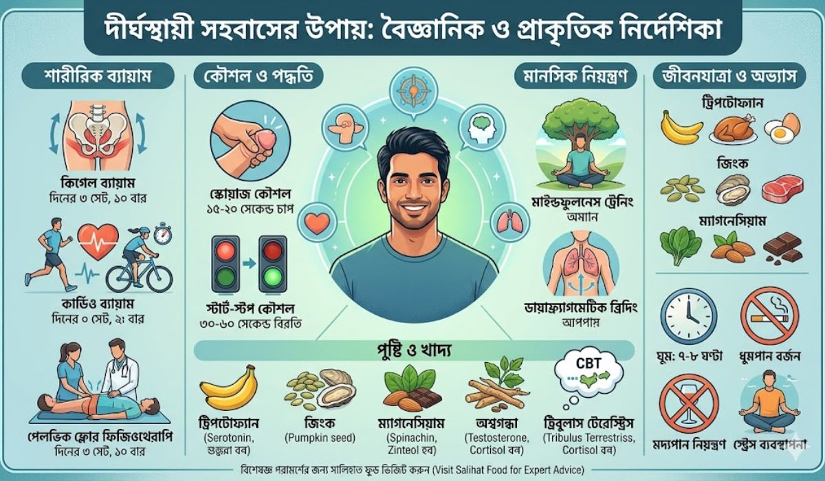 দীর্ঘস্থায়ী সহবাসের উপায়: যৌন স্ট্যামিনা বাড়ানোর সম্পূর্ণ গাইড