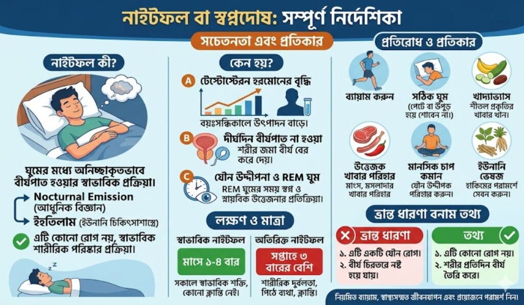 নাইটফল বা স্বপ্নদোষ: কারণ, লক্ষণ ও সমাধান 1 নাইটফল বা স্বপ্নদোষের কারণ ও সমাধান