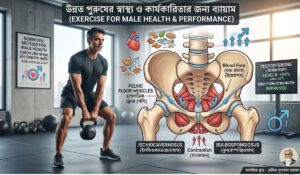 লিঙ্গ শক্ত করার কিগেল ও HIIT ব্যায়ামের সম্পূর্ণ গাইড, পুরুষের পেলভিক ফ্লোর ব্যায়াম চিত্র